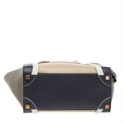 Pre Owned Celine Multicolor Leather Micro Luggage Tote