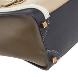 Pre Owned Celine Multicolor Leather Micro Luggage Tote