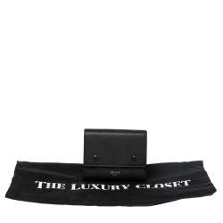 Pre Owned Celine Black Leather Small Trifold Wallet