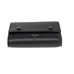 Pre Owned Celine Black Leather Small Trifold Wallet