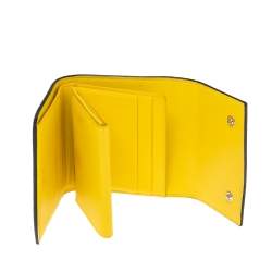 Pre Owned Celine Black Leather Small Trifold Wallet