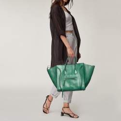 Pre Owned Celine Green Python Large Phantom Luggage Tote