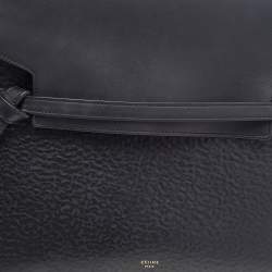 Pre Owned Celine Black Leather Mini Belt Top Handle Bag