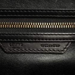 Pre Owned Celine Black Leather and Alligator Mini Luggage Tote