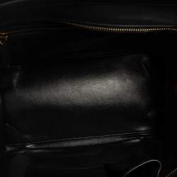 Pre Owned Celine Black Leather and Alligator Mini Luggage Tote