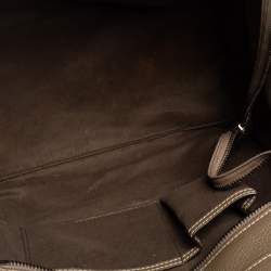 Pre Owned حقيبة يد توتس سيلين ميني لاغيدج جلد أخضر كاكي