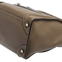 Pre Owned حقيبة يد توتس سيلين ميني لاغيدج جلد أخضر كاكي