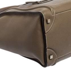 Pre Owned حقيبة يد توتس سيلين ميني لاغيدج جلد أخضر كاكي