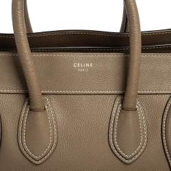 Pre Owned حقيبة يد توتس سيلين ميني لاغيدج جلد أخضر كاكي