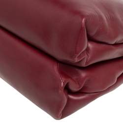 Celine Maroon Leather Messenger Bag