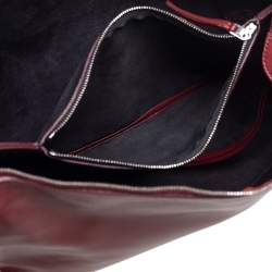 Celine Maroon Leather Messenger Bag