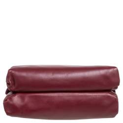 Celine Maroon Leather Messenger Bag