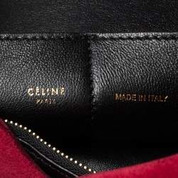 Celine Raspberry Pink Suede Gourmette Flap Shoulder Bag
