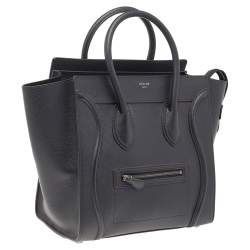 Pre Owned حقيبة يد توتس سيلين ميني  لاغيدج جلد أسود 