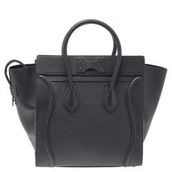 Pre Owned حقيبة يد توتس سيلين ميني لاغيدج جلد أسود 