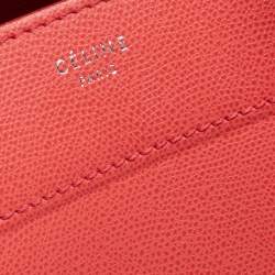 Pre Owned Celine Orange Leather Medium Phantom Luggage Tote