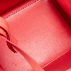 Pre Owned Celine Orange Leather Medium Phantom Luggage Tote