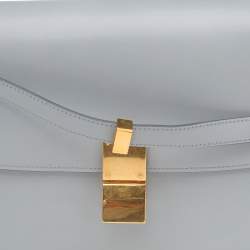 Pre Owned Celine Grey Leather Medium Classic Box Shoulder Bag