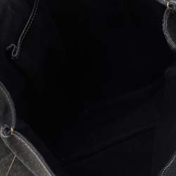 Pre Owned Celine Black Macadam Canvas And Leather Tote