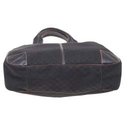 Pre Owned Celine Black Macadam Canvas And Leather Tote