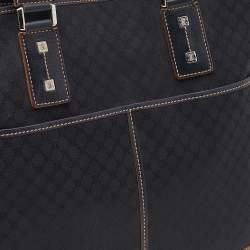 Pre Owned Celine Black Macadam Canvas And Leather Tote