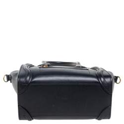 Pre Owned Céline Black Leather Nano Luggage Tote