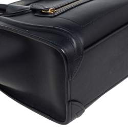 Pre Owned Céline Black Leather Nano Luggage Tote