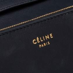 Pre Owned Celine Black Leather Medium Classic Box Shoulder Bag