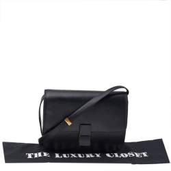 Pre Owned Celine Black Leather Medium Classic Box Shoulder Bag