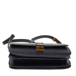 Pre Owned Celine Black Leather Medium Classic Box Shoulder Bag