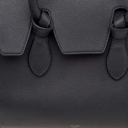 Pre Owned Celine Grey Leather Mini Tie Tote