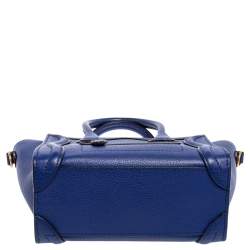 Pre Owned حقيبة يد توتس سيلين نانو لاغيدج جلد أزرق