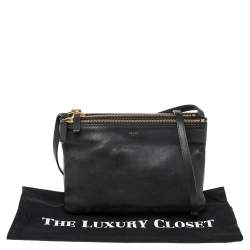 مملوكة مسبقًا حقيبة كروس سيلين تريو جلد أسود