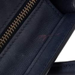 Pre Owned حقيبة يد توتس سيلين نانو لاغيدج جلد أزرق كحلي