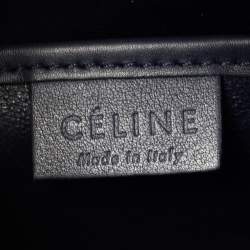 Pre Owned حقيبة يد توتس سيلين نانو لاغيدج جلد أزرق كحلي