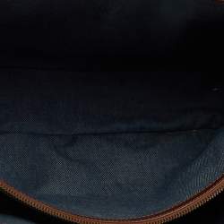Pre Owned Celine Blue/Brown Macadam Denim And Leather Boogie Tote