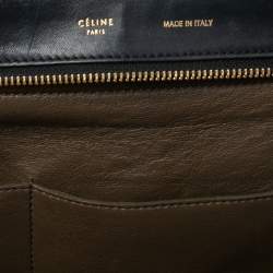 Pre Owned Céline Tri Color Leather and Suede Medium Trapeze Bag