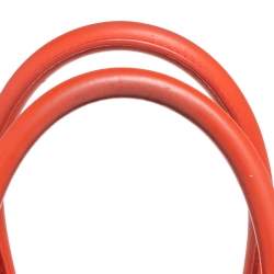 Pre Owned Celine Neon Orange Leather Mini Luggage Tote