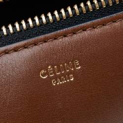 Pre Owned Celine Brown Leather Medium Edge Top Handle Bag