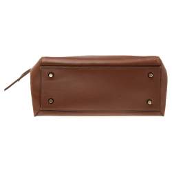 Pre Owned Celine Brown Leather Medium Edge Top Handle Bag