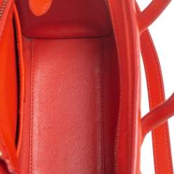Pre Owned Céline Orange Leather Nano Luggage Tote