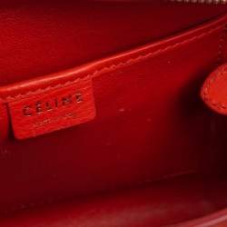 Pre Owned Céline Orange Leather Nano Luggage Tote