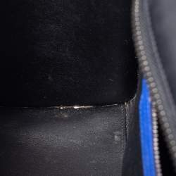 Pre Owned Celine Tricolor Leather and Canvas Micro Luggage Tote