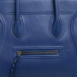 مملوكة مسبقًا Celine Navy Blue Leather Medium Phantom Luggage Tote 