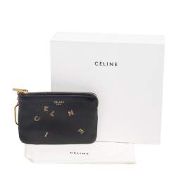 Pre Owned Celine Black Leather Solo Coin Purse