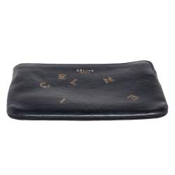 Pre Owned Celine Black Leather Solo Coin Purse