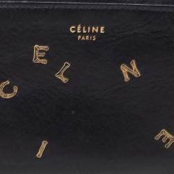 Pre Owned Celine Black Leather Solo Coin Purse