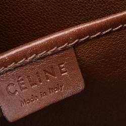 Pre Owned Celine Brown Leather Mini Luggage Tote
