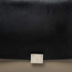 Pre Owned Celine Tricolor Leather and Suede Medium Trapeze Bag