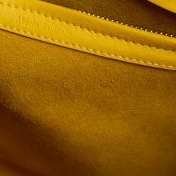 Pre Owned Celine Yellow Leather Medium Phantom Luggage Tote 